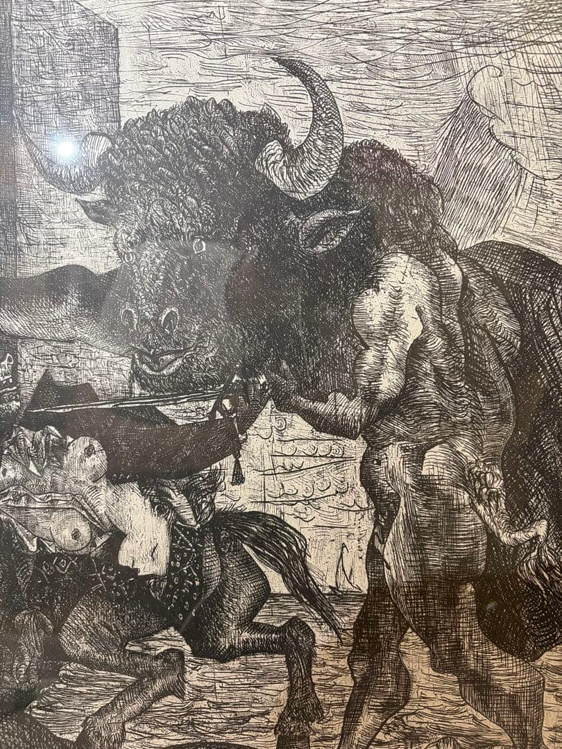 ピカソ 絵画　ポスター　ミノタウロマキア　大型