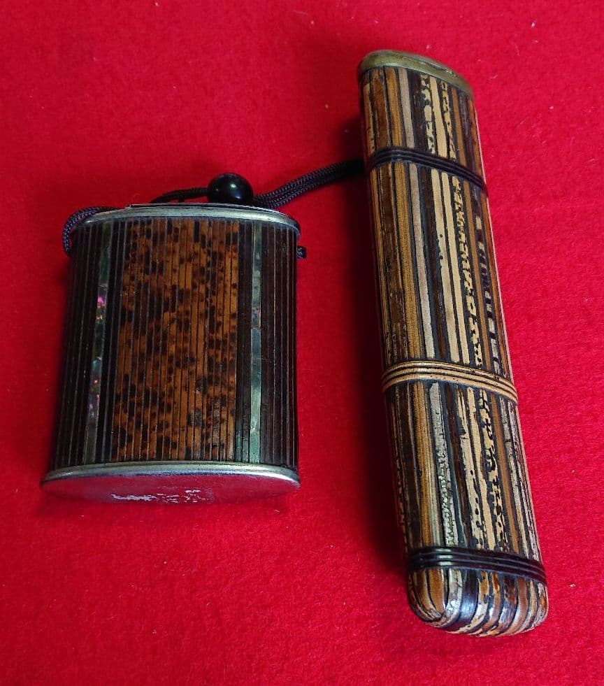 煙草入れ螺鈿骨董