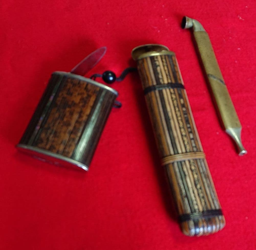 煙草入れ螺鈿骨董