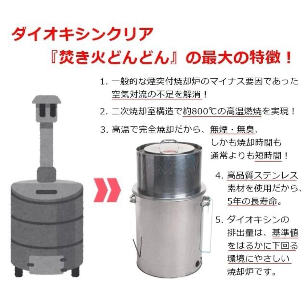 家庭用 焼却器 ダイオキシンクリア 焚き火どんどん 60L 日本製 MOKI