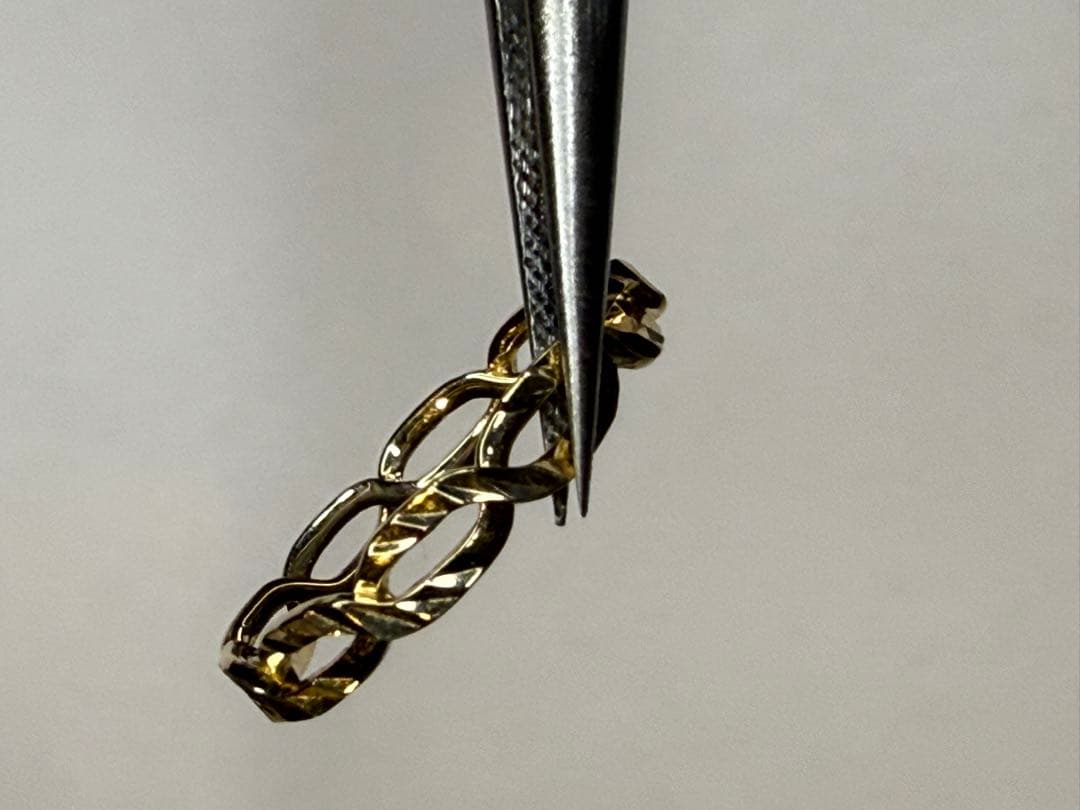 K18YG地金リング　12号