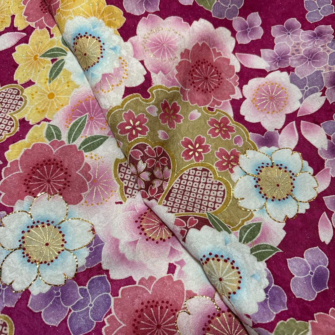 【6/25】振袖☆桜・紫陽花柄（紫色）