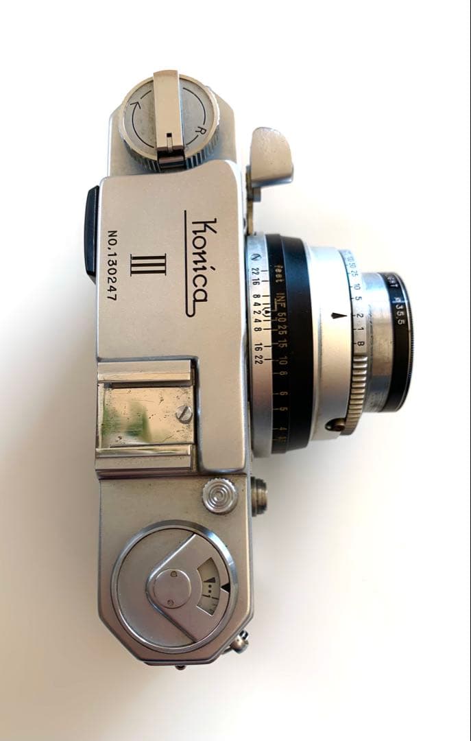 Konica III レンジファインダーカメラ、ストロボ付き