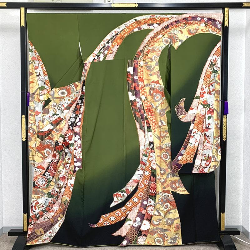 神猫412z33.412y16.小物.507u20〇古典柄 振袖 金彩