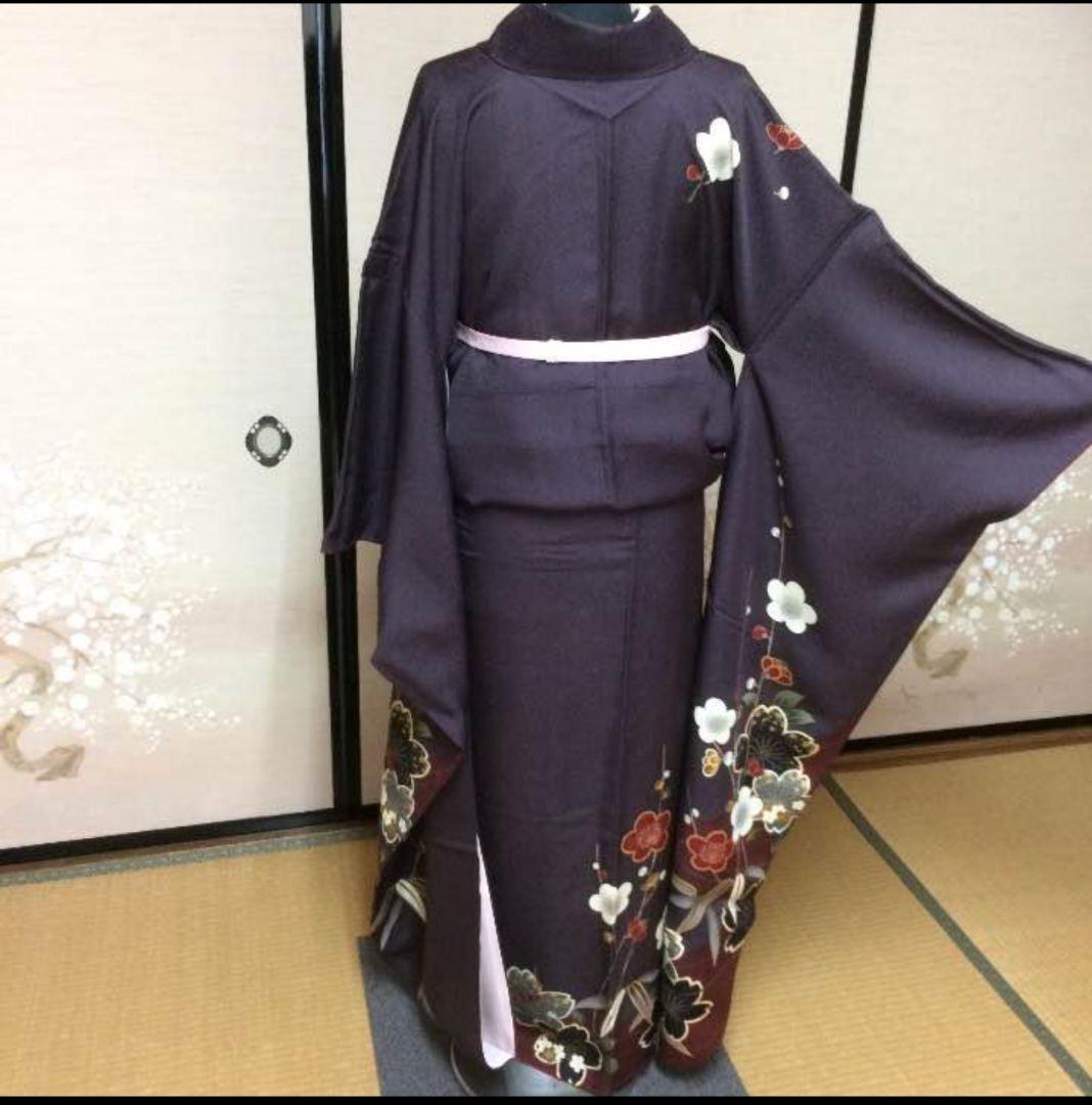 正絹 桜竹梅 振袖 [美品]