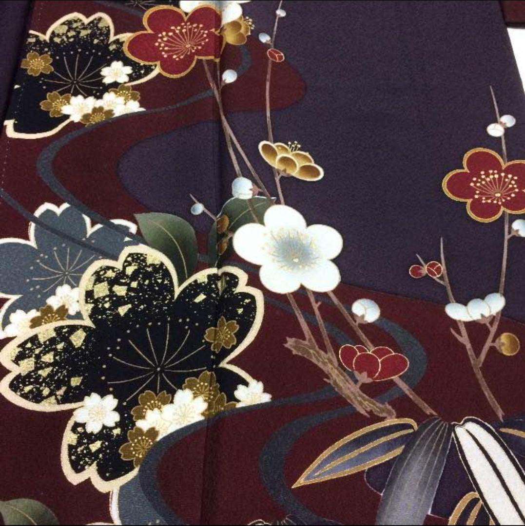 正絹 桜竹梅 振袖 [美品]