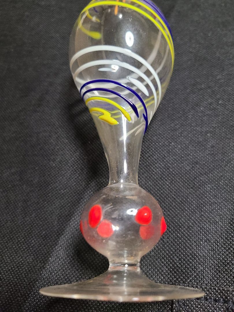 アンティークビミニガラスの花瓶