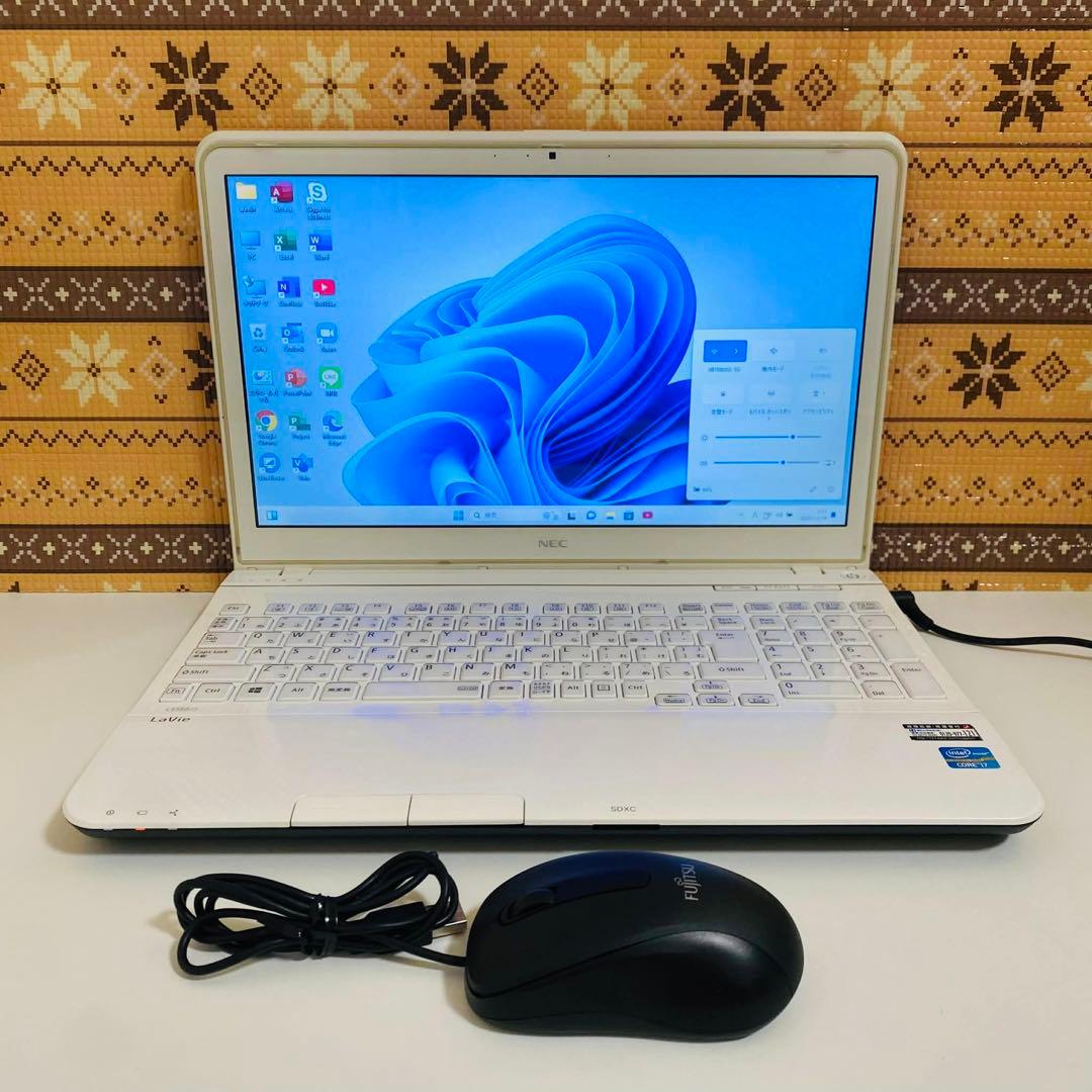 Y978 NECノートパソコンi7メモリ8G高速SSDサクサクWindows11