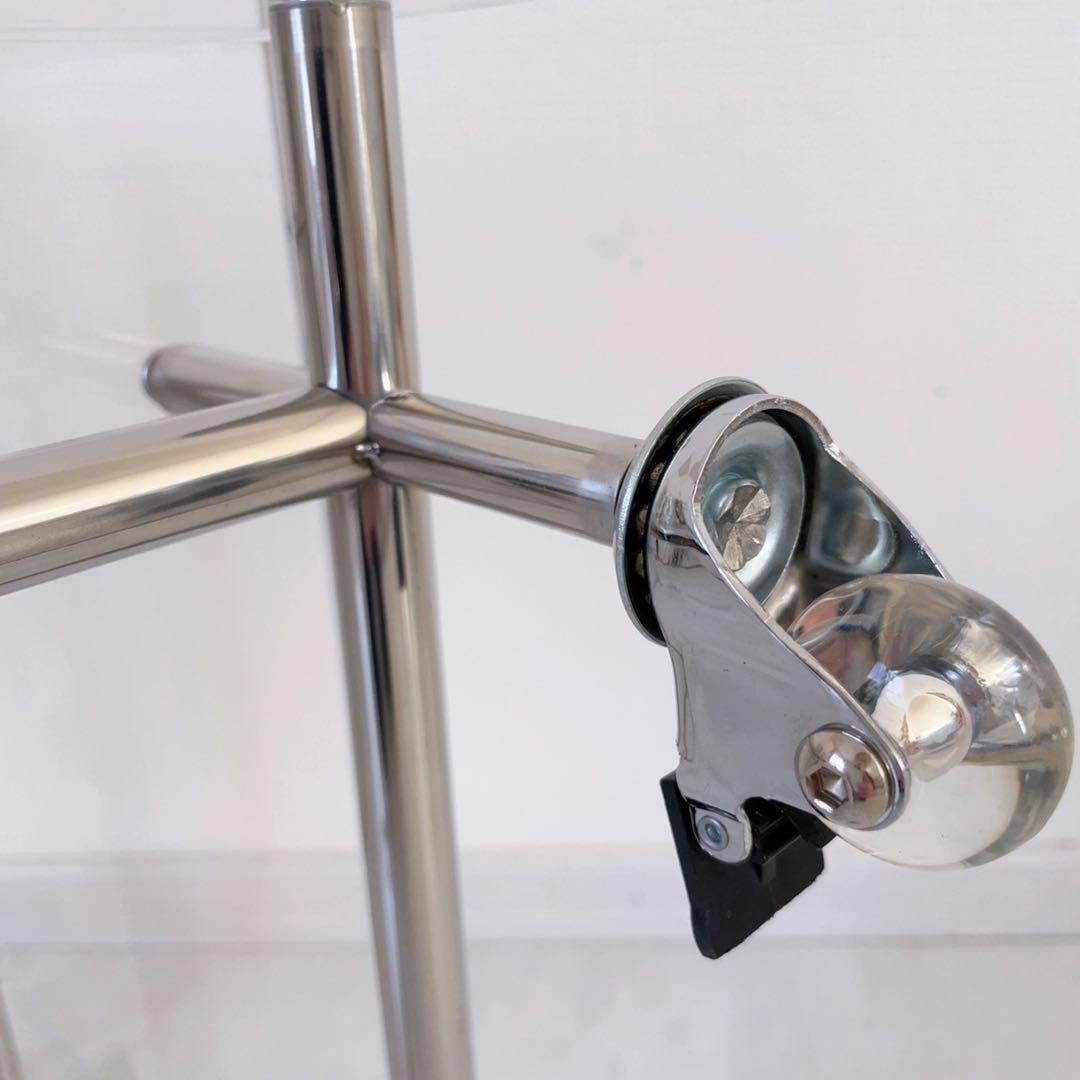 アクリルコーヒーテーブル　サイドテーブル　キャスター付き　モジュール家具 収納