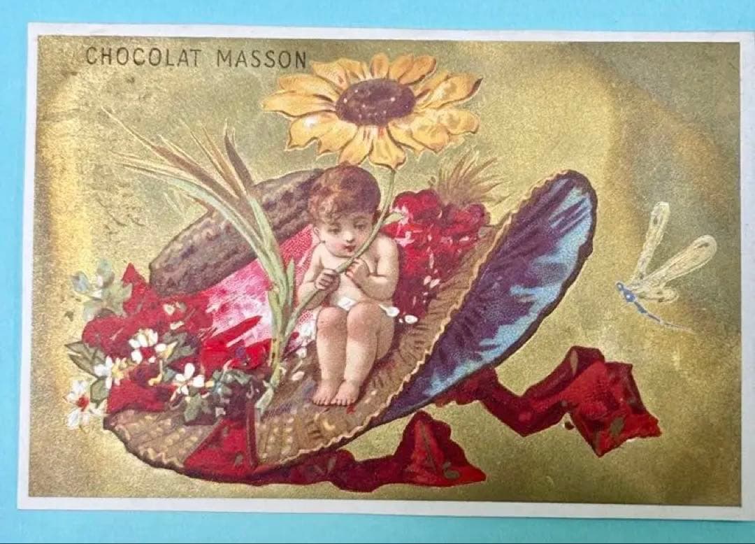 フランスアンティーク　クロモカードCHOCOLAT MASSON 4枚セット