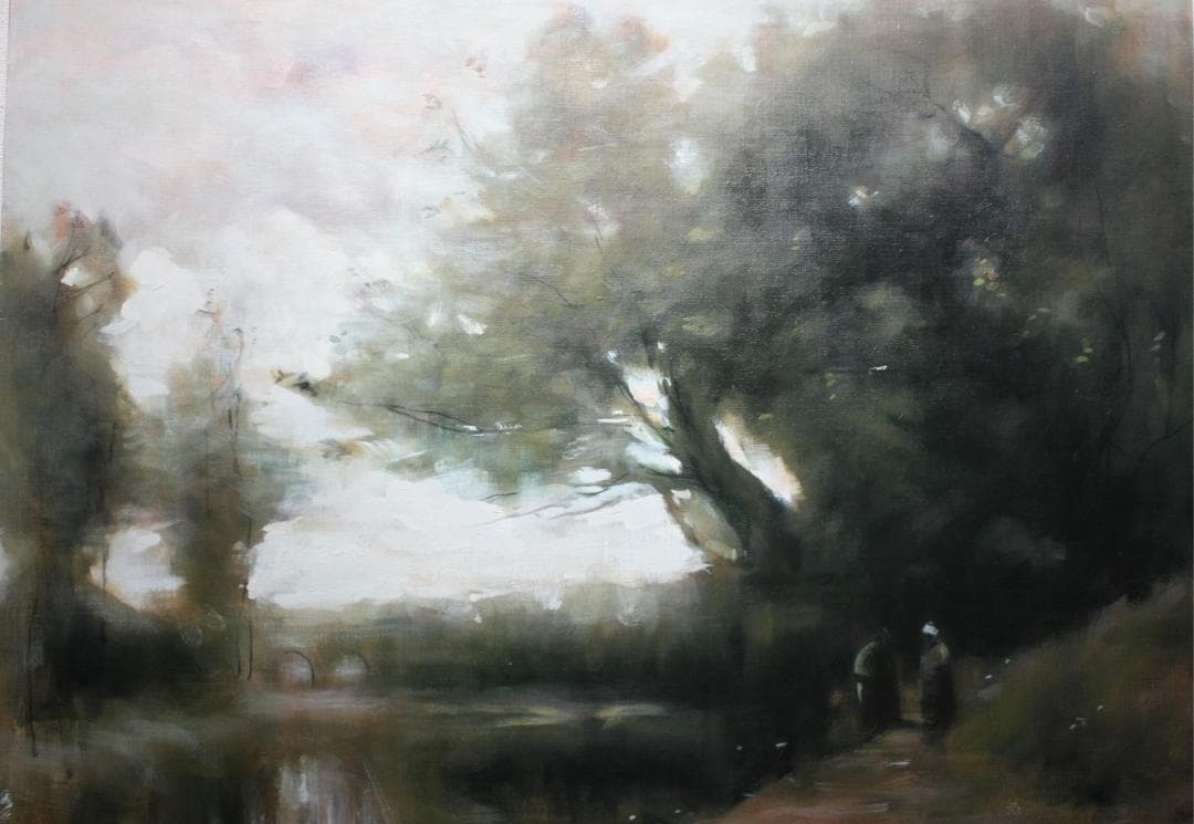 油彩　コロー　模写　Hiro art