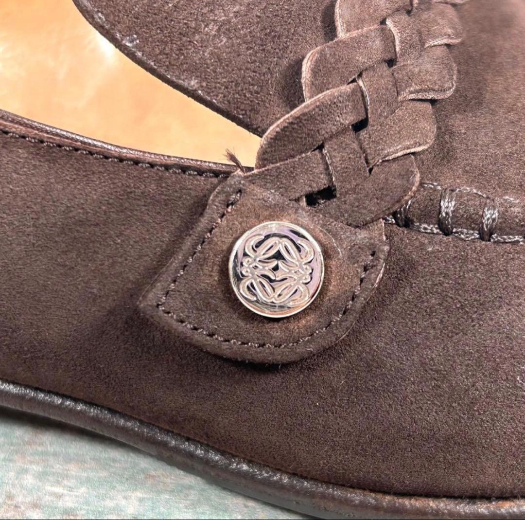 美品 超希少 LOEWE スエード ローファー 編み込み