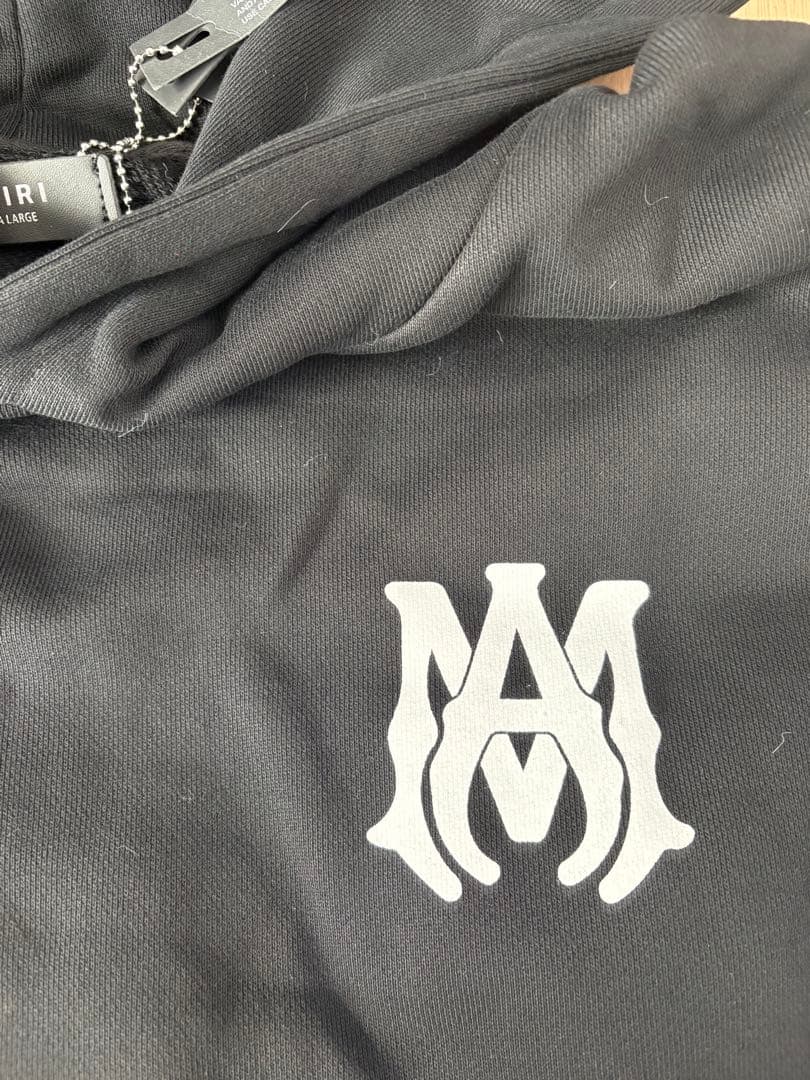 AMIRIアミリ MA コアロゴ フーディパーカー 黒 サイズXL 新品