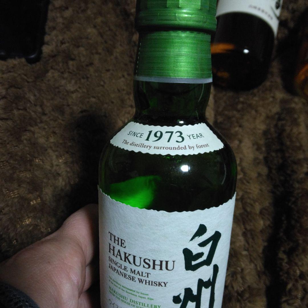 山崎 シングルモルトウイスキー、 白州ウイスキー180ml各2本計4本