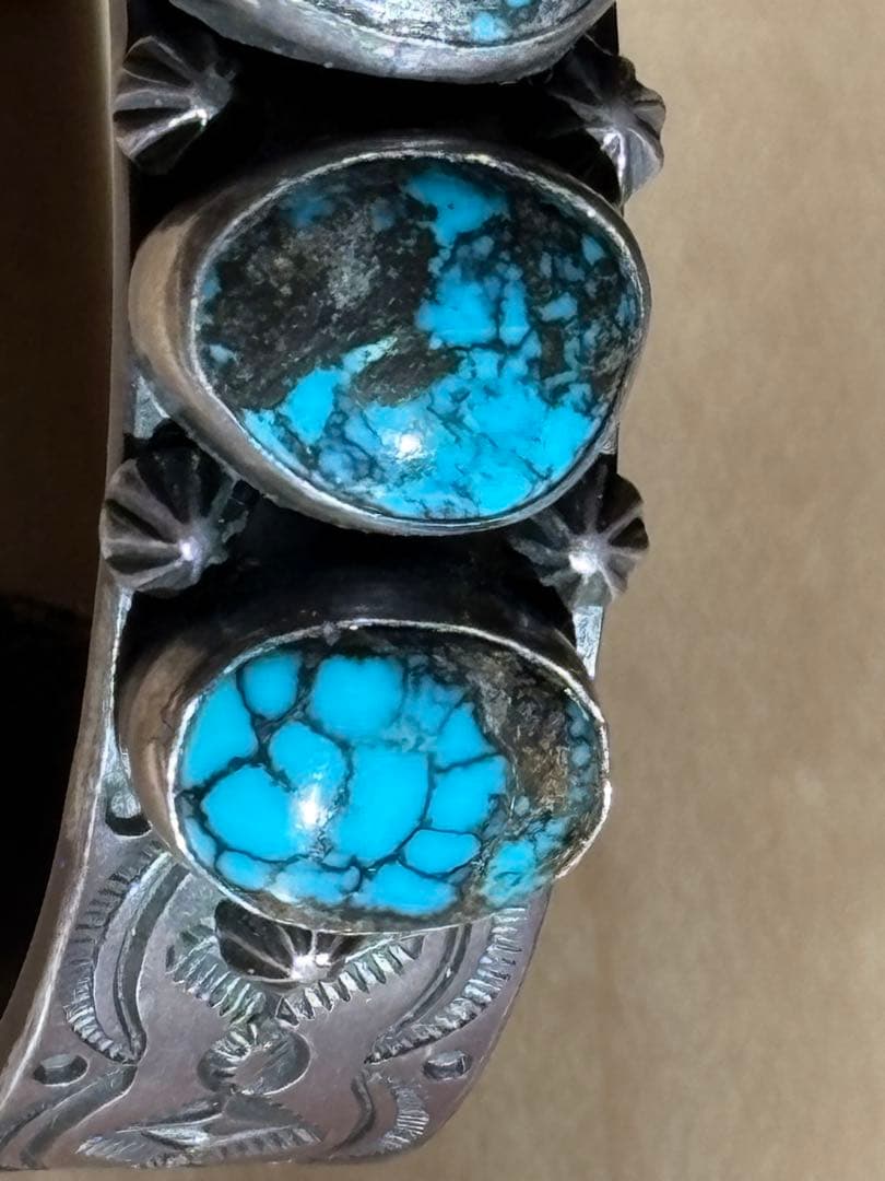 ナバホ族アーノルドグッドラック インディアンジュエリー バングル ターコイズ