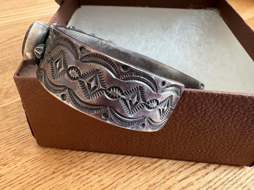 ナバホ族アーノルドグッドラック インディアンジュエリー バングル ターコイズ