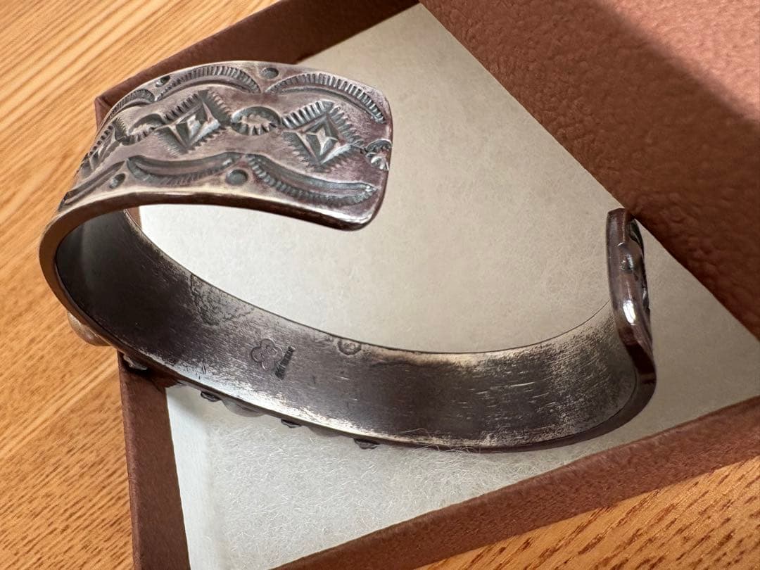 ナバホ族アーノルドグッドラック インディアンジュエリー バングル ターコイズ