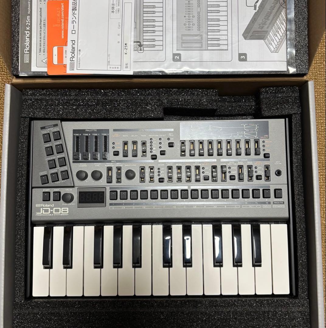 完全動作美品 追加音色あり Roland JD-08 + K-25M