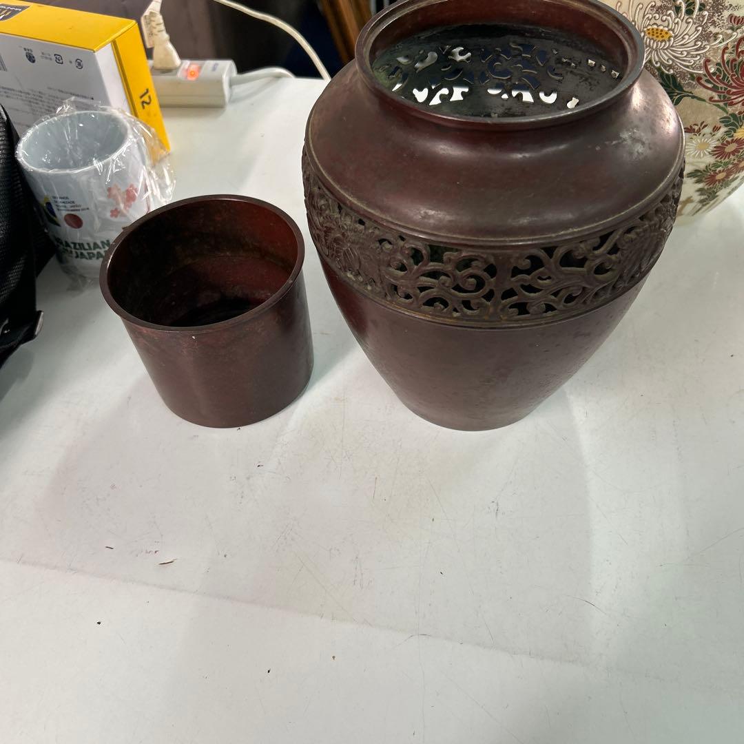 挘雲？　銅製　香炉