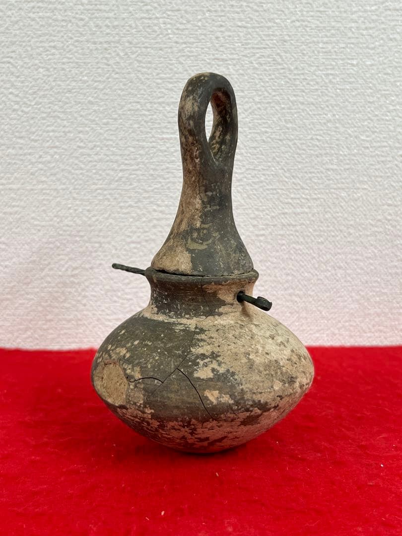 古美術•掛壺•アゼルバイジャン•瓢箪型・備　B--008b