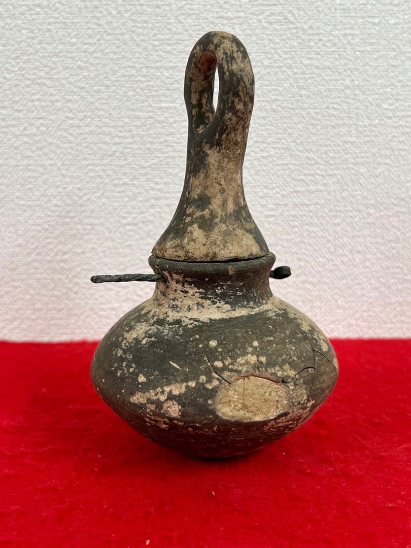 古美術•掛壺•アゼルバイジャン•瓢箪型・備　B--008b