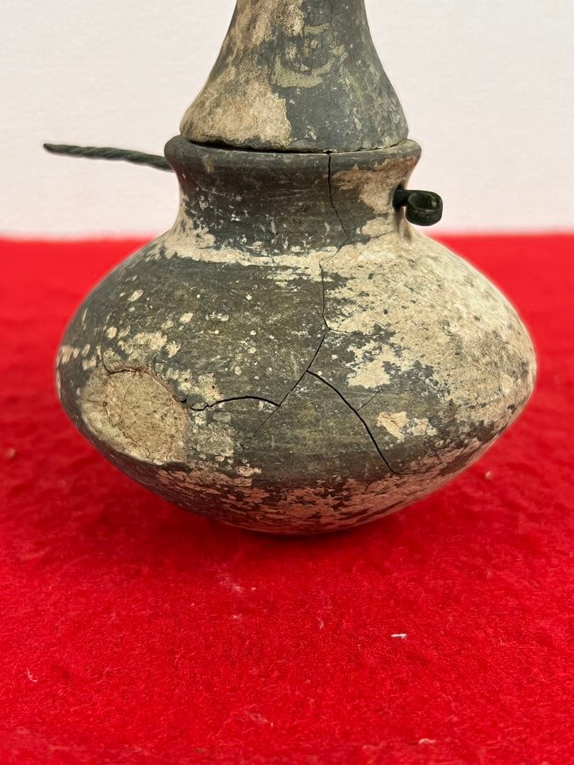 古美術•掛壺•アゼルバイジャン•瓢箪型・備　B--008b