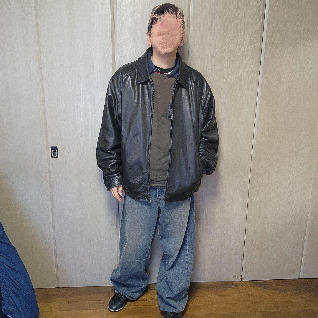 レザージャケット　XXL オーバーサイズ　claiborne