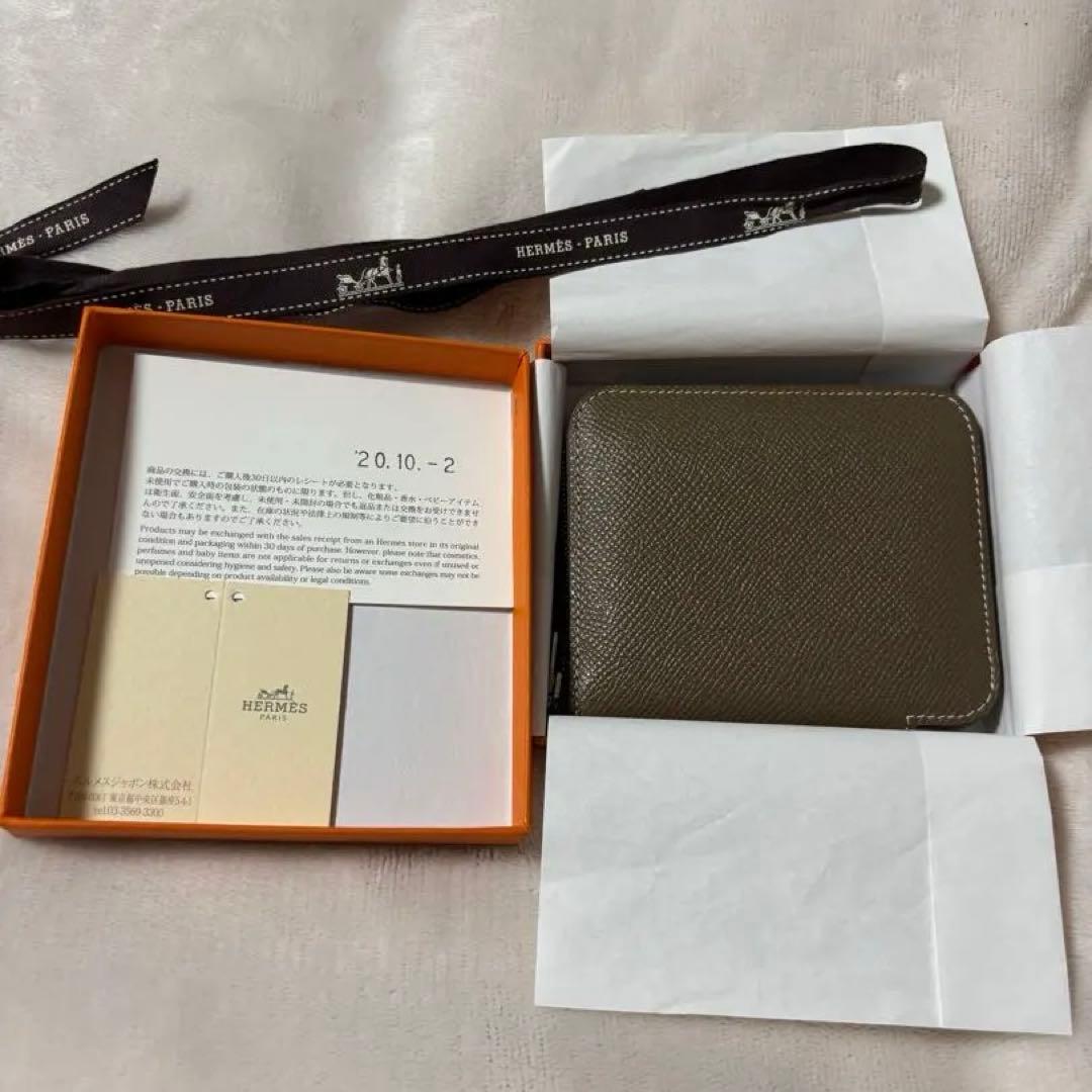 ル*ビ様 美品　エルメス シルクインコンパクト エトゥープ