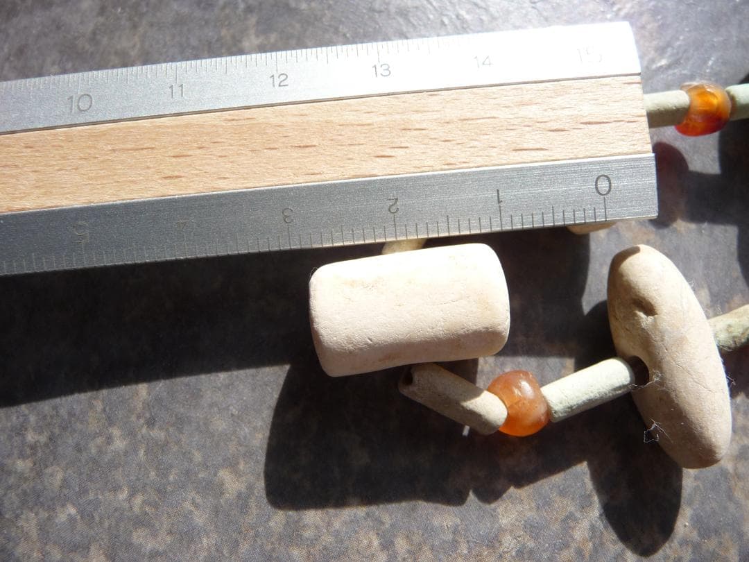 【年末セール】古代　ファイアンスビーズ　オリジナル　ネックレス連