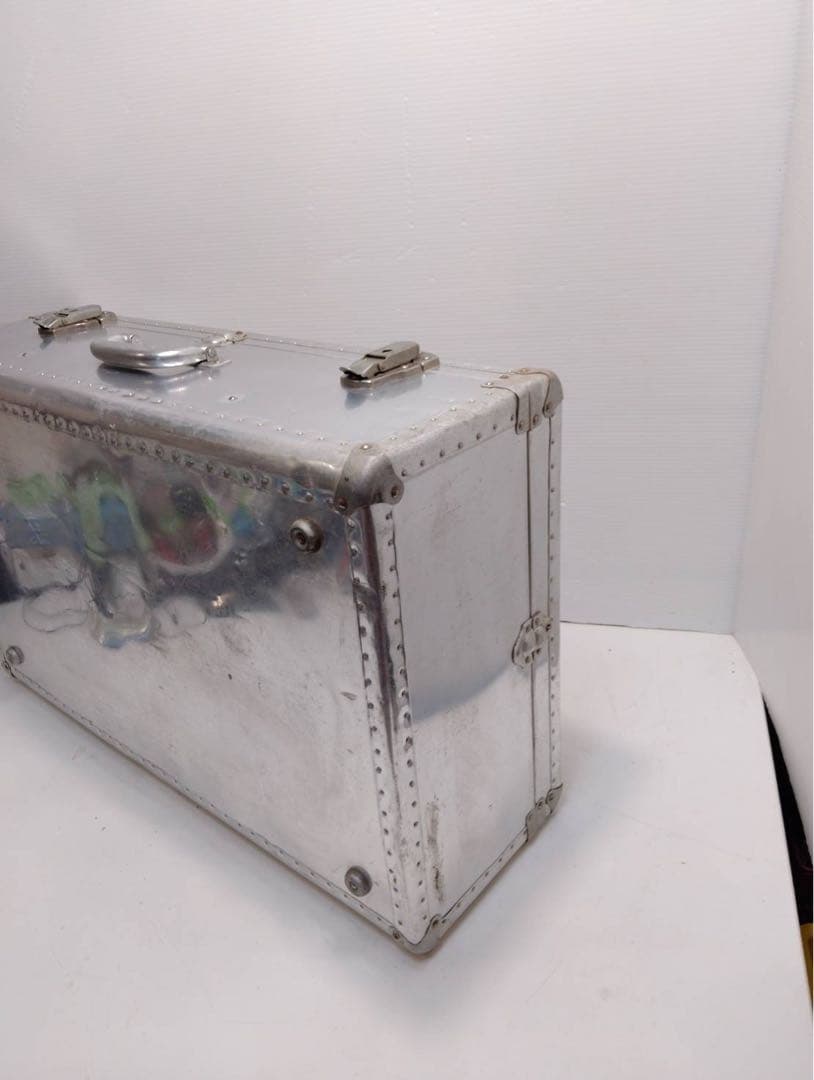 【希少】ヴィンテージ アルミトランク スーツケース インダストリアル 昭和レトロ