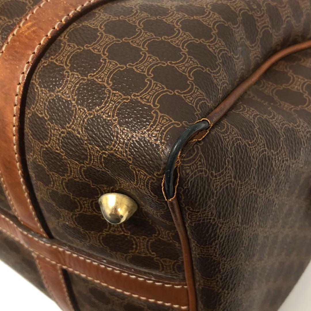 CELINE マカダム ハンドバッグブラウン