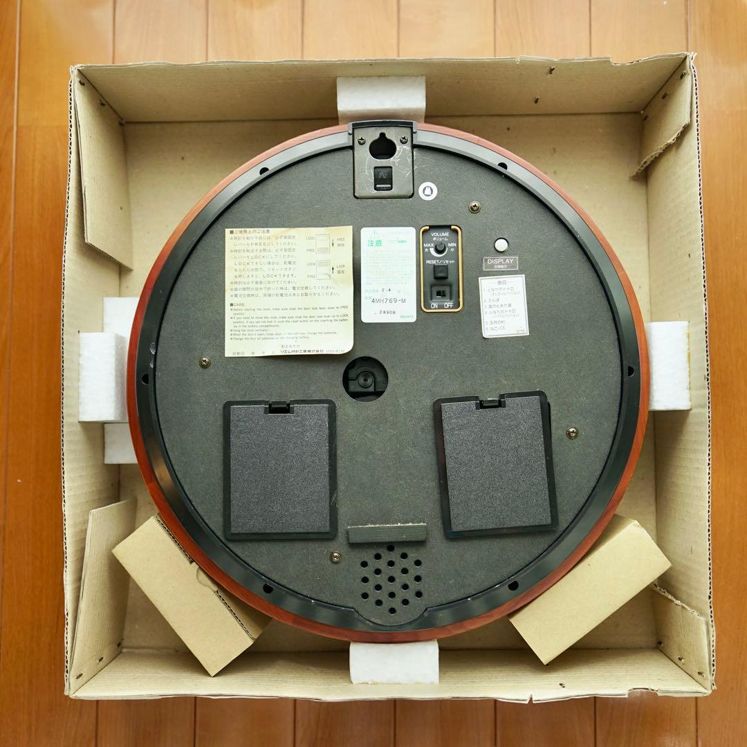 【箱付き完動品】リズム時計工業 トトロ からくり時計 4MH769-M06