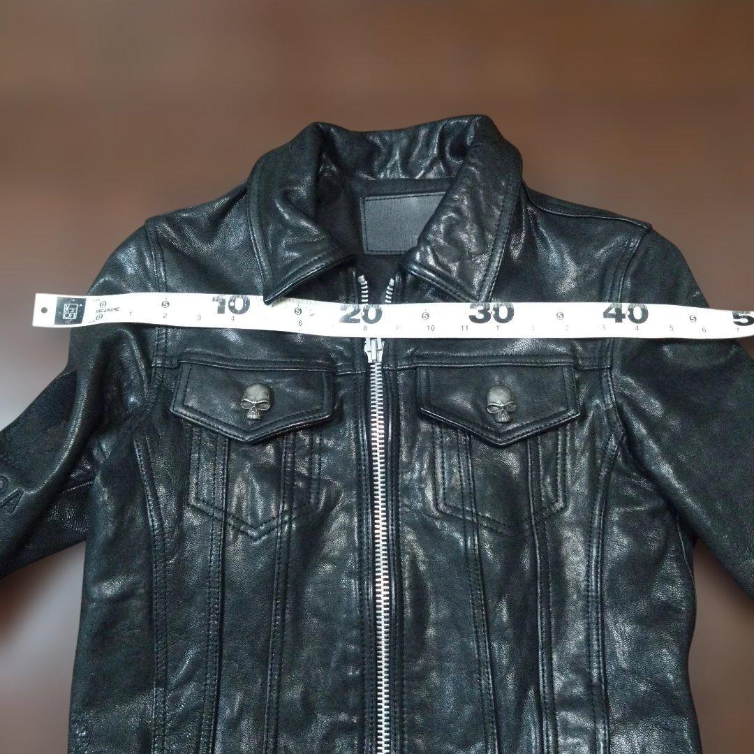 COLLARS レザージャケット　ダブルジップ　 スカル　クローズ武装戦線　美品