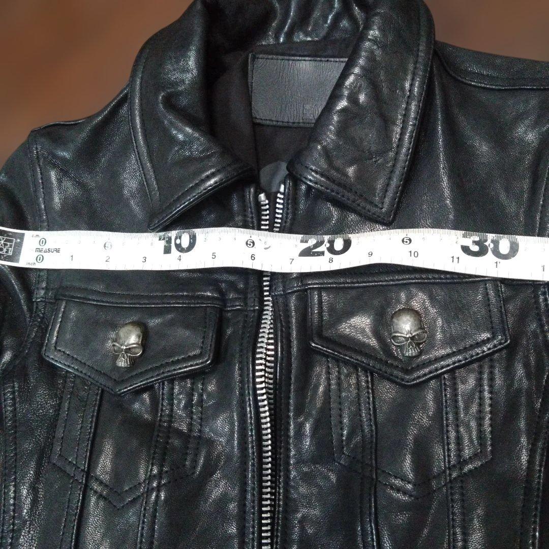COLLARS レザージャケット　ダブルジップ　 スカル　クローズ武装戦線　美品