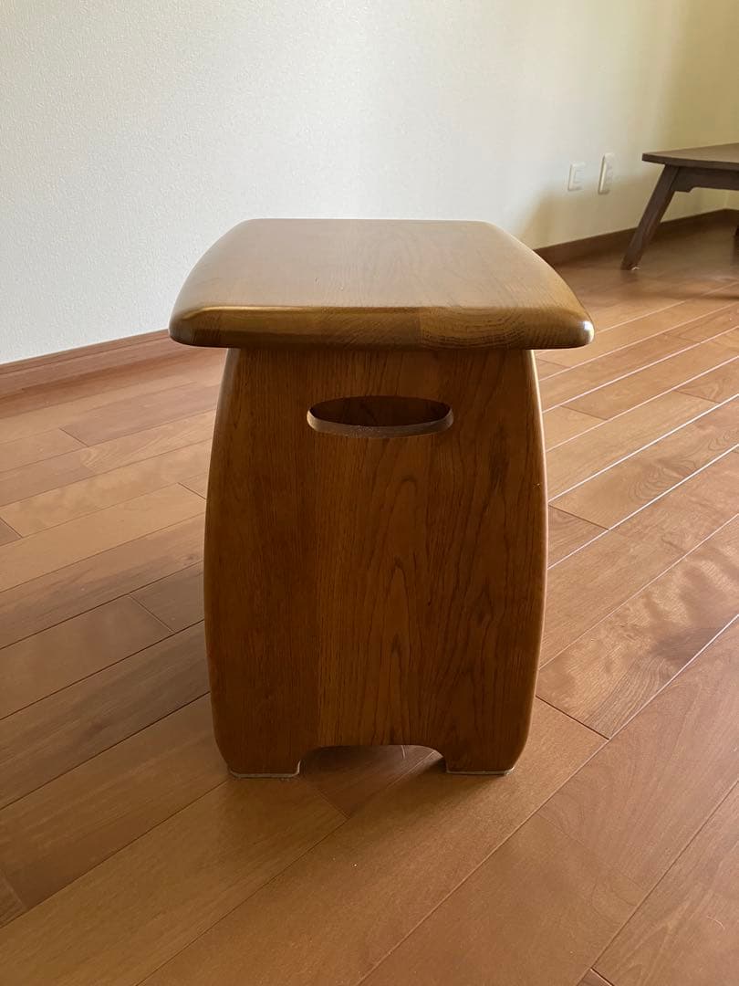 専用　浜本工芸　木製スツール マガジンラック付き
