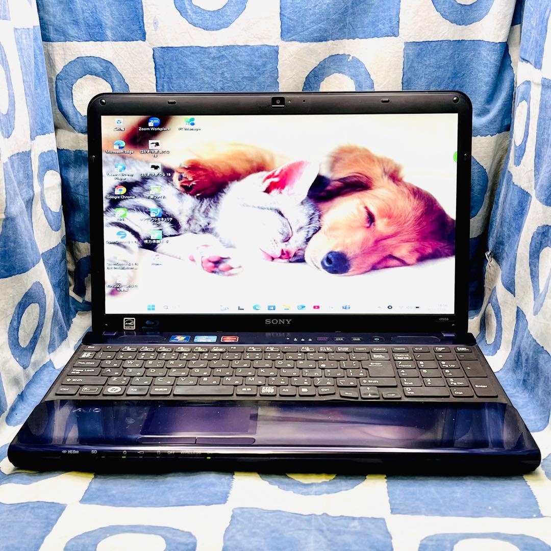 人気VAIO♡快適SSD☆i5☆希少なパープル♪ブルーレイ&カメラ付！Win11
