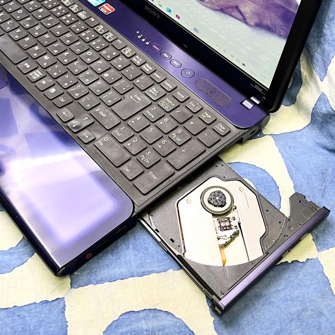 人気VAIO♡快適SSD☆i5☆希少なパープル♪ブルーレイ&カメラ付！Win11