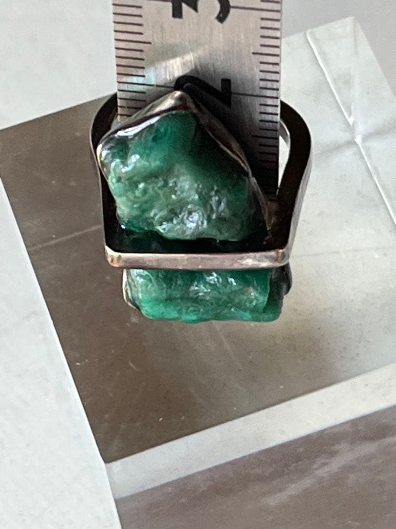 天然石エメラルド原石リングアトリエ「之」