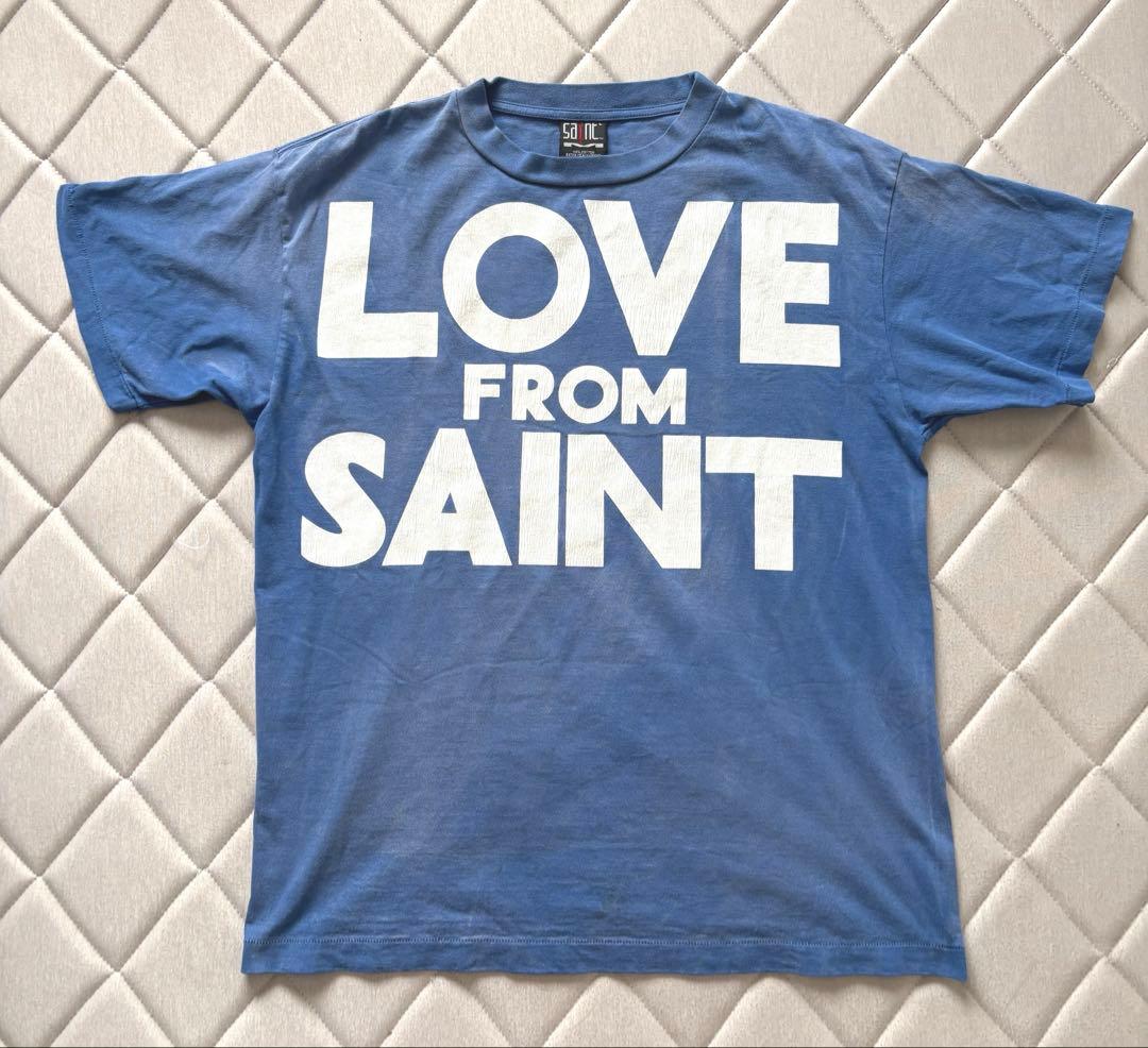 セントマイケル　SAINTMICHAEL ブルーTシャツ Lサイズ