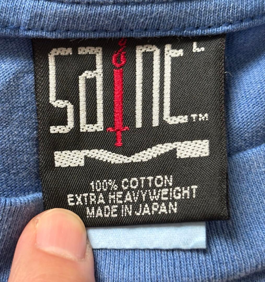 セントマイケル　SAINTMICHAEL ブルーTシャツ Lサイズ