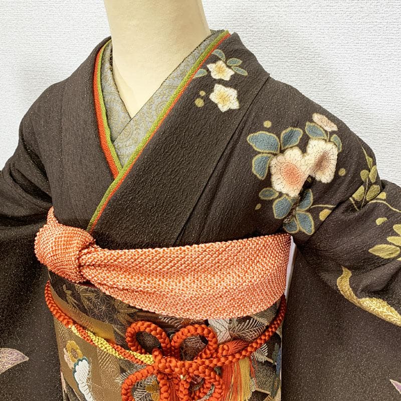 510z23☆振袖 金通し 高身長な方にも 古典柄 辻が花☆美品 成人式 結婚式