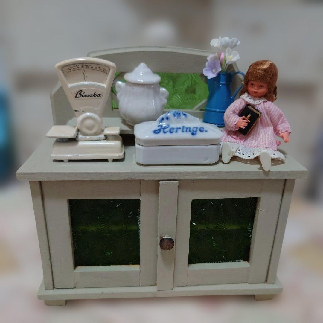 ドイツ、アンティーク、ドールハウス、ミニチュア、棚