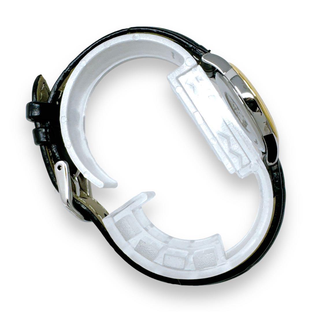 オメガ デビル プレステージ コンビ 革ベルト クオーツ レディース 時計 稼働