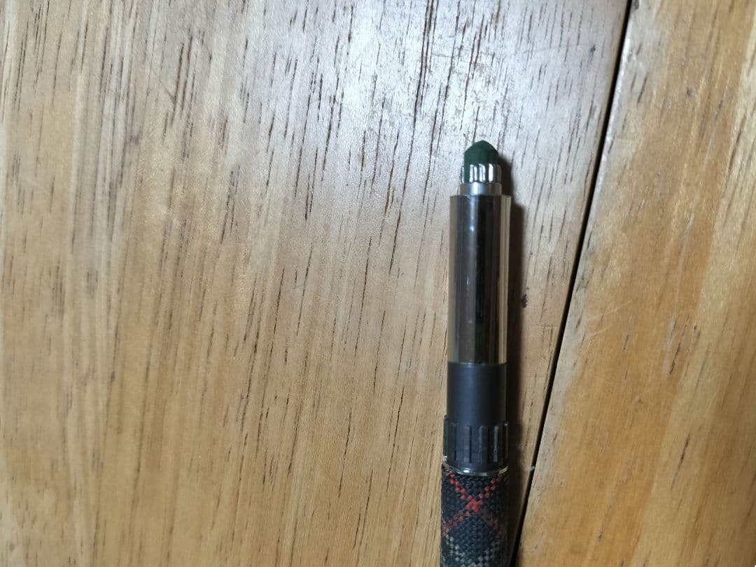 【レア】バーバリー 　チェック シャーペン　布張り　ネィビー　BURBERRY