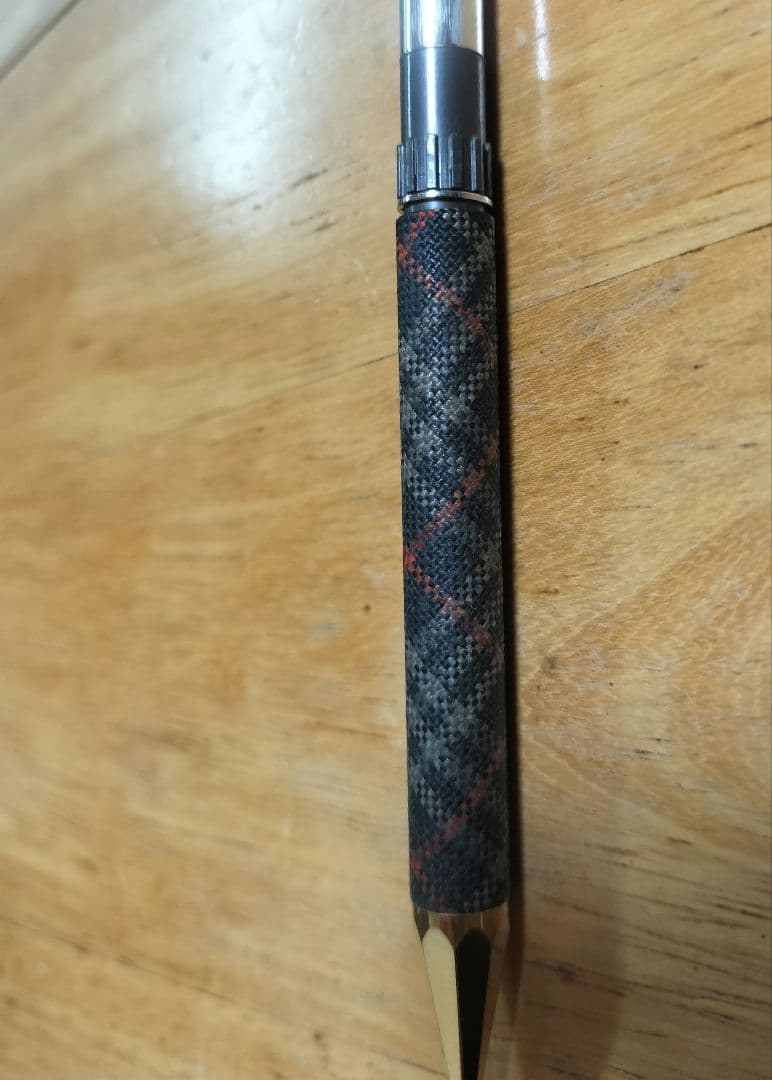 【レア】バーバリー 　チェック シャーペン　布張り　ネィビー　BURBERRY