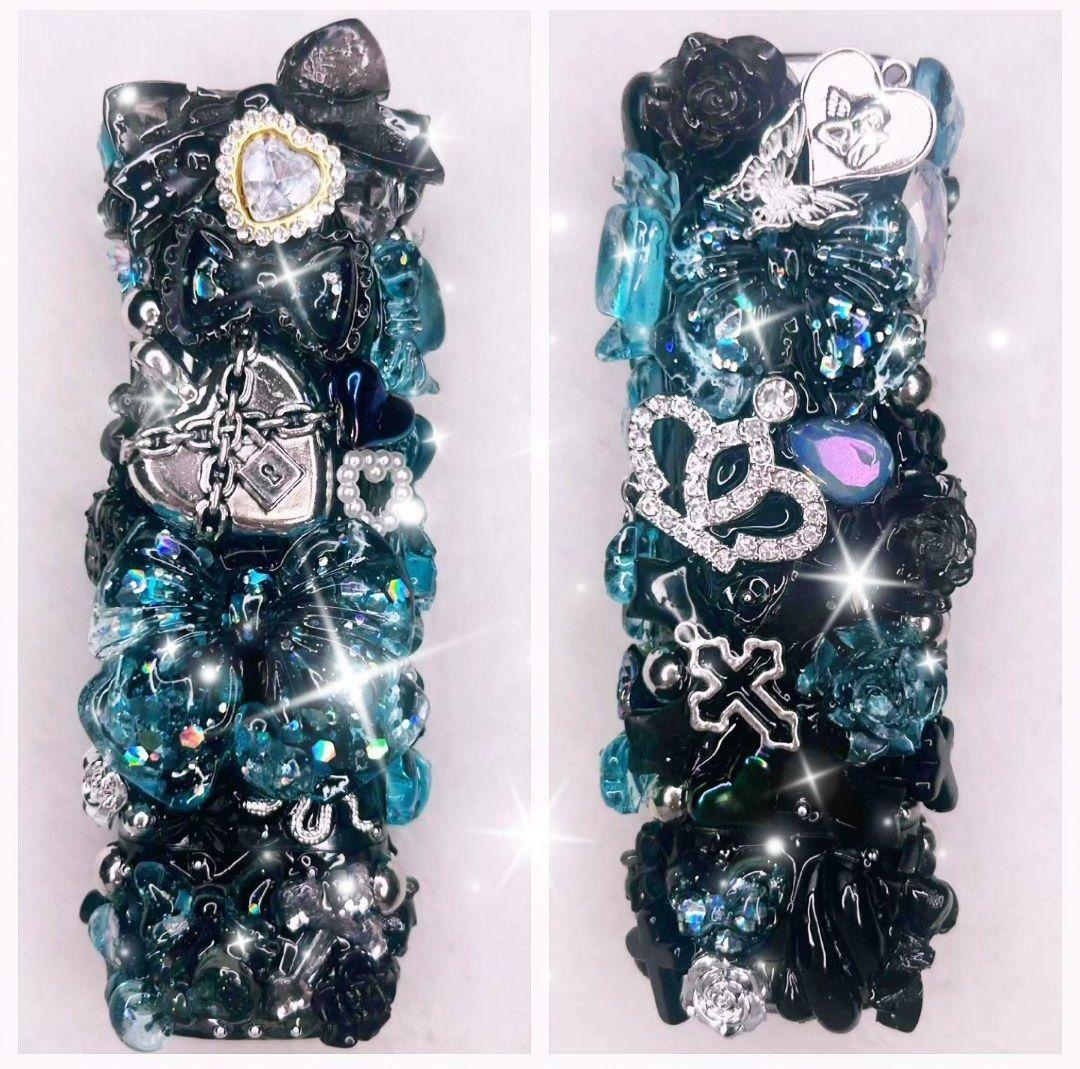 地雷量産型iQOSイルマワンデコケースパープルラメNo.251