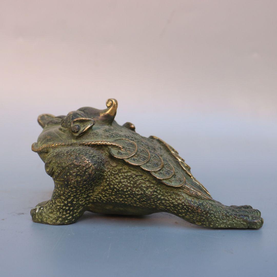 銅細工 三足金蟾 七星金蟾 装飾品 工芸品 美術品 置物