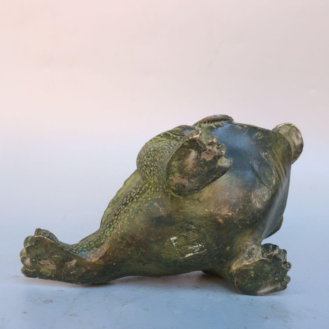 銅細工 三足金蟾 七星金蟾 装飾品 工芸品 美術品 置物