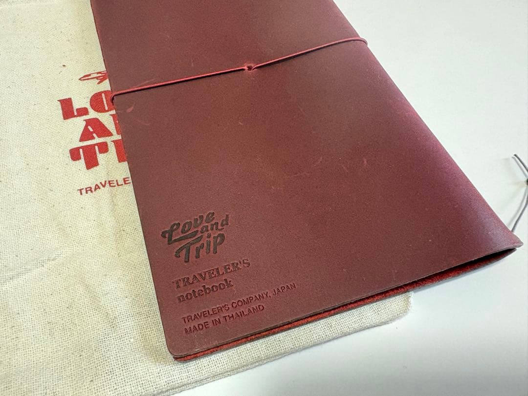 トラベラーズノート　レッド　LOVE&TRIP カバーのみ