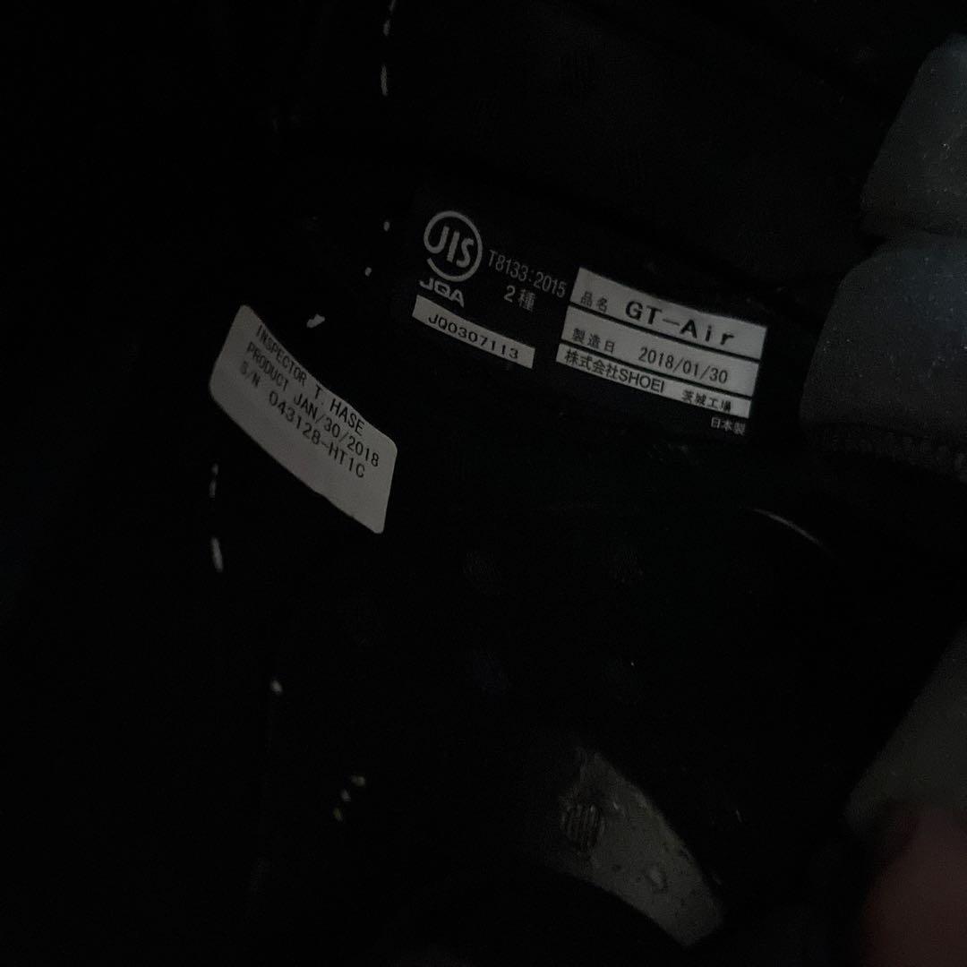 shoei gt-air マッドブラック 2種シールドとピンロック付き